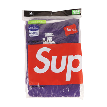 21SS ×Hanes スモールBOXロゴ Tシャツ 2枚パック(Tagless Tees)