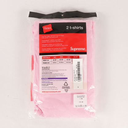 21AW ×Hanes スモールBOXロゴ Tシャツ 2枚パック(Tagless Tees)