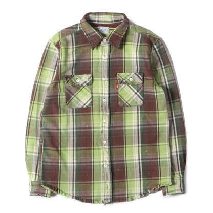 22AW ヴィンテージ加工 ヘビー チェックネルシャツ(VINTAGE W－FACE PLAID SHIRTS)