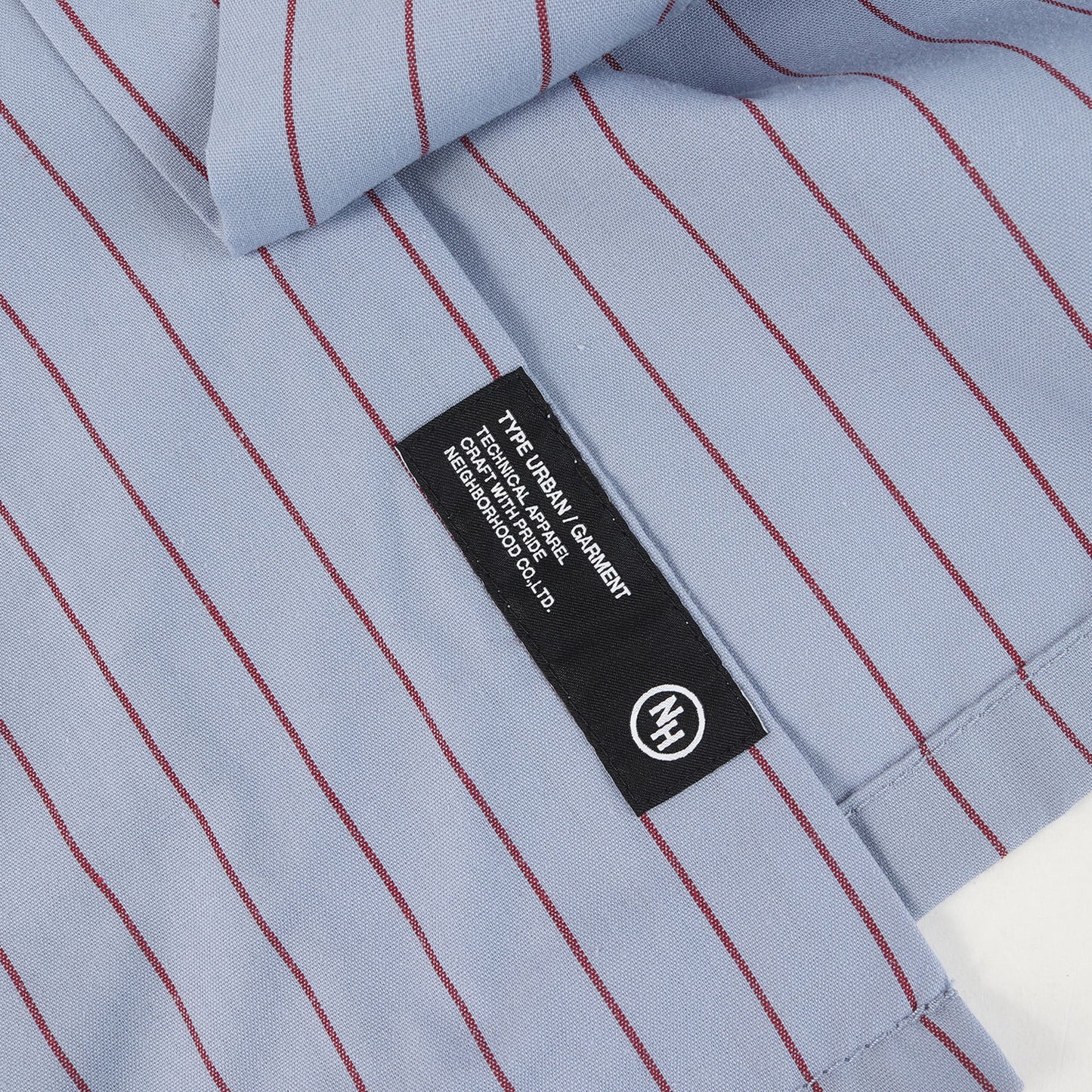 23SS ワッペン付き オープンカラー ストライプ ワーク 半袖 シャツ(STRIPE WORK SHIRT SS)