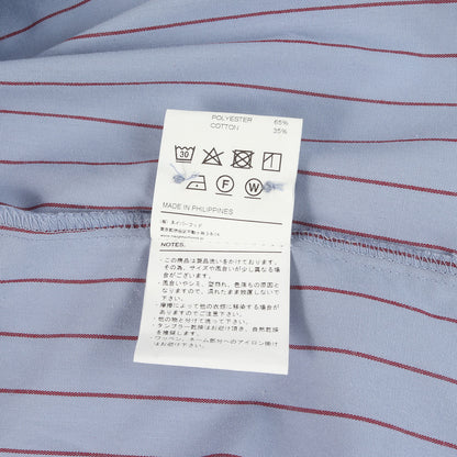 23SS ワッペン付き オープンカラー ストライプ ワーク 半袖 シャツ(STRIPE WORK SHIRT SS)