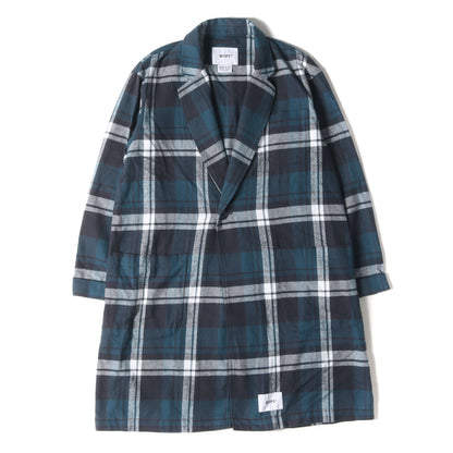 24SS チェック フランネル ガウンコート(GOWN / COAT / COTTON. FLANNEL. TEXTILE)