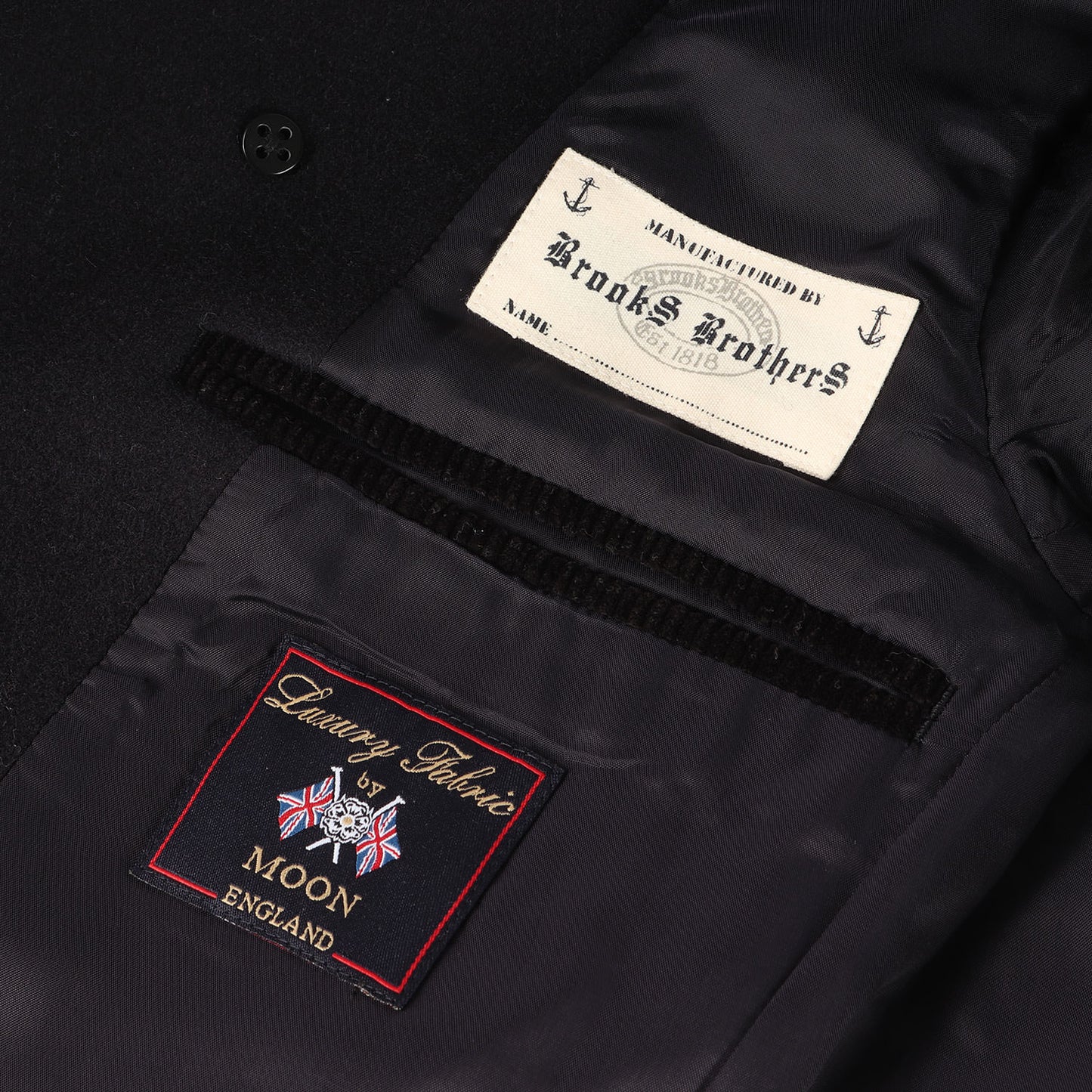 MOON社 アンカーボタン メルトンウール Pコート