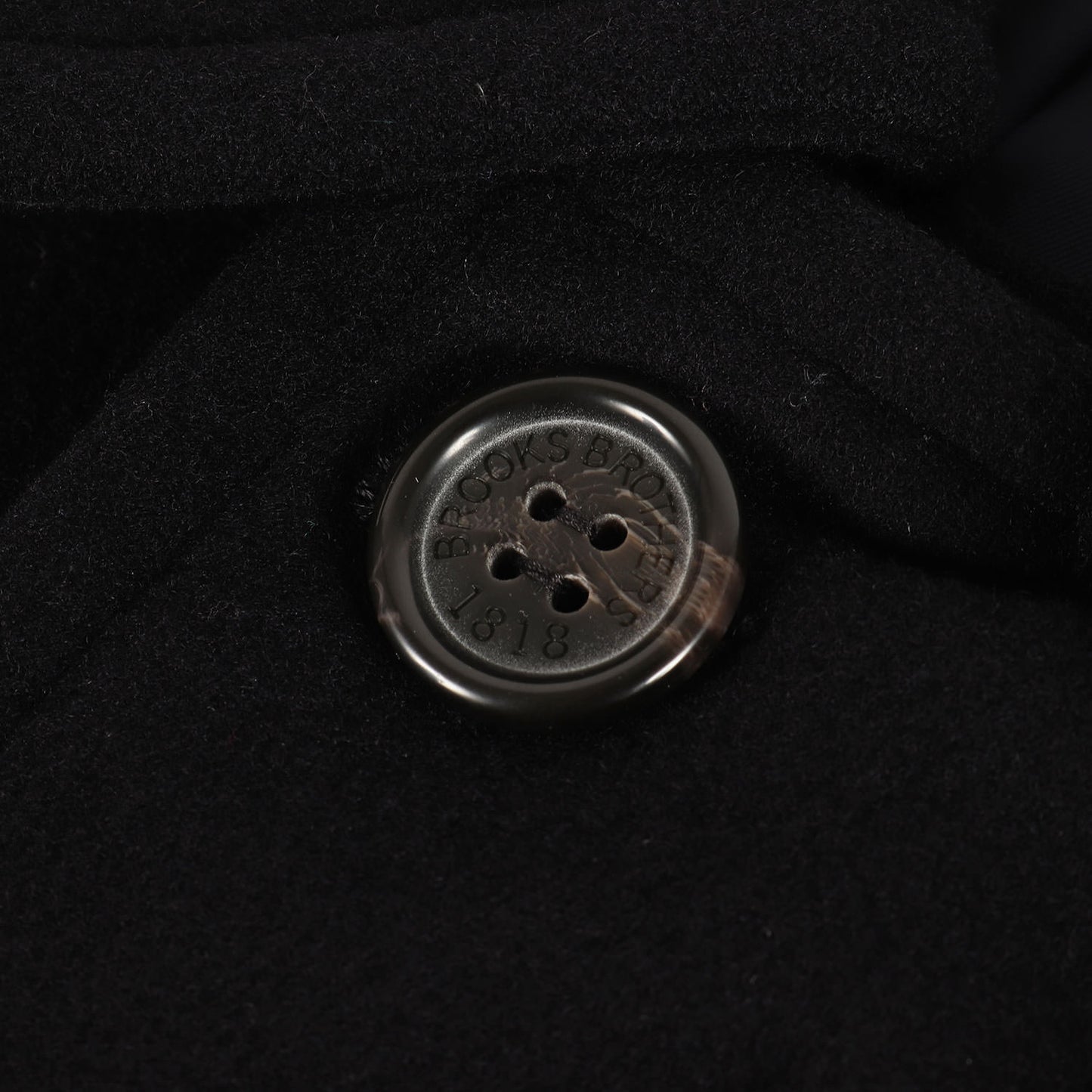 ウール/カシミヤ メルトン ステンカラー ロングコート 日本製