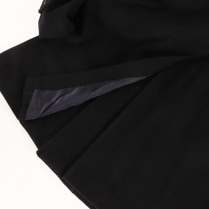 ウール/カシミヤ メルトン ステンカラー ロングコート 日本製