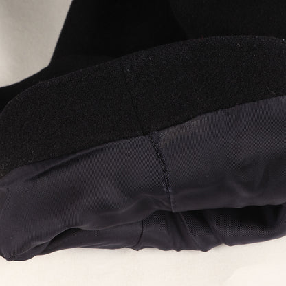 ウール/カシミヤ メルトン ステンカラー ロングコート 日本製