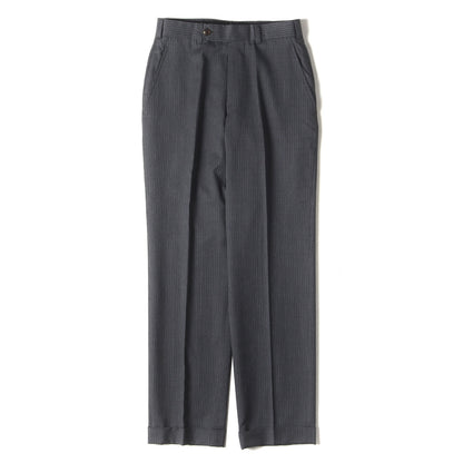 ストライプ ウール スラックスパンツ
