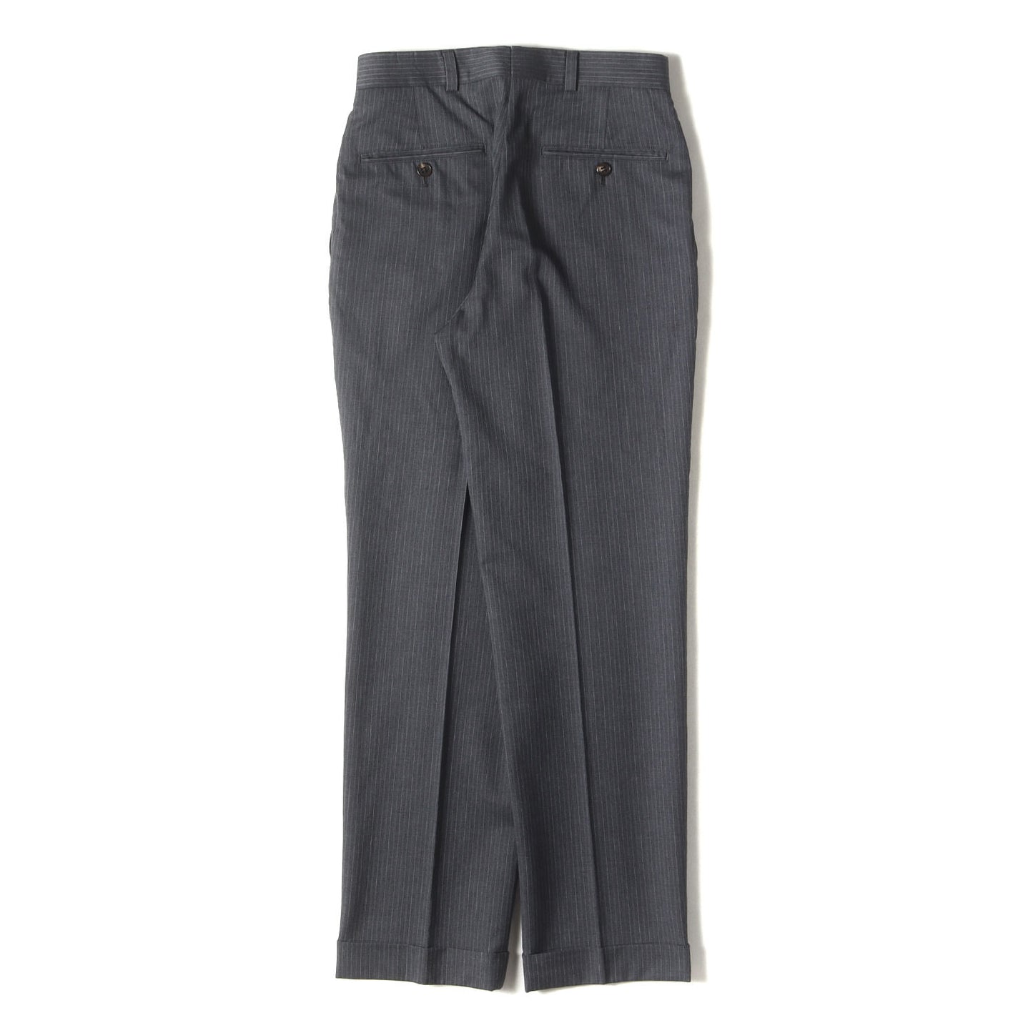 ストライプ ウール スラックスパンツ