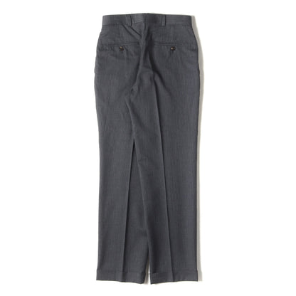 ストライプ ウール スラックスパンツ