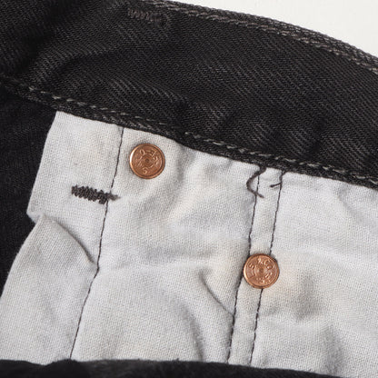 [濃黒 サークルR赤タブ] 90s 501 後染め ブラック デニムパンツ / USA製 501-0660