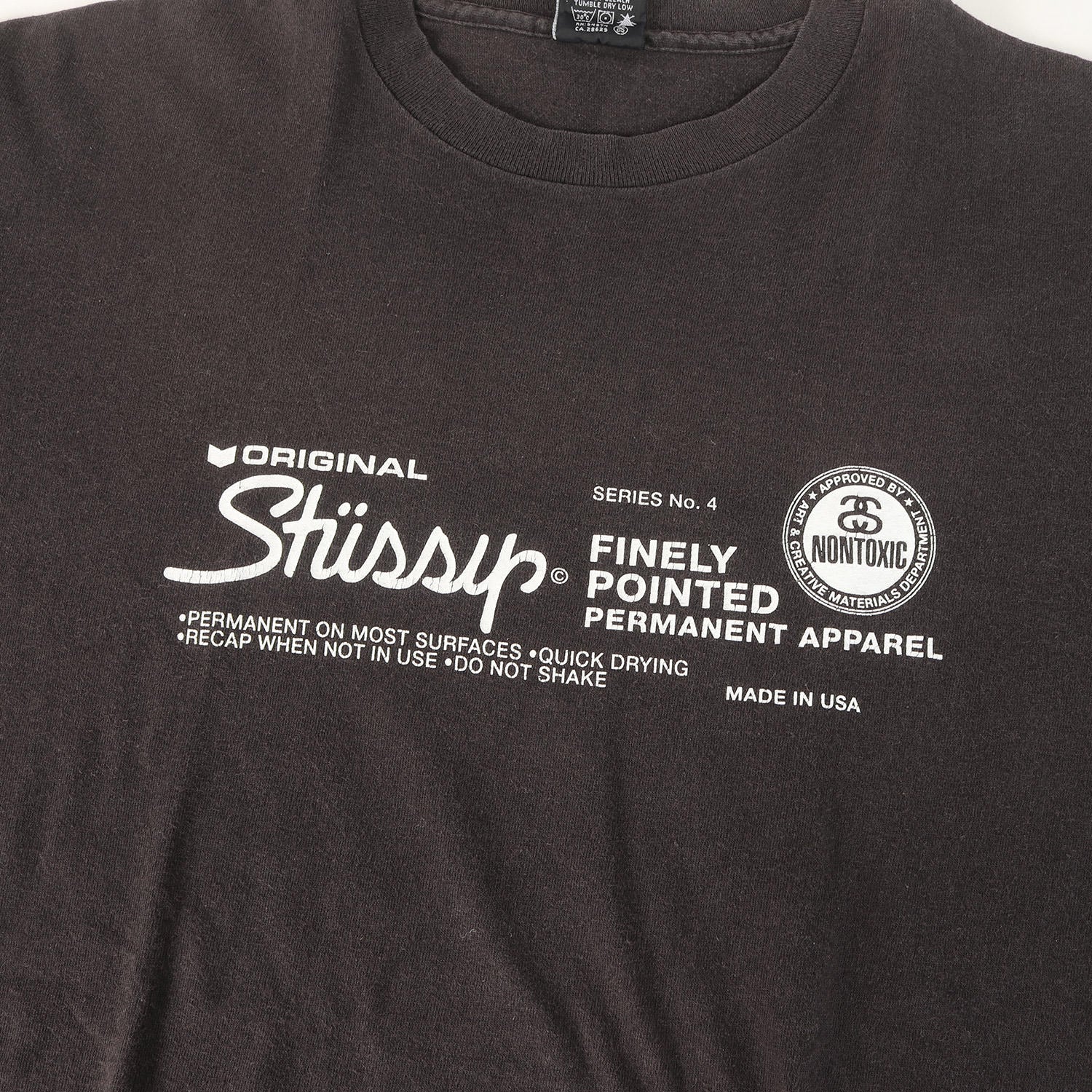 STUSSY (ステューシー) 00s 紺タグ グラフィックプリント Tシャツ(USA