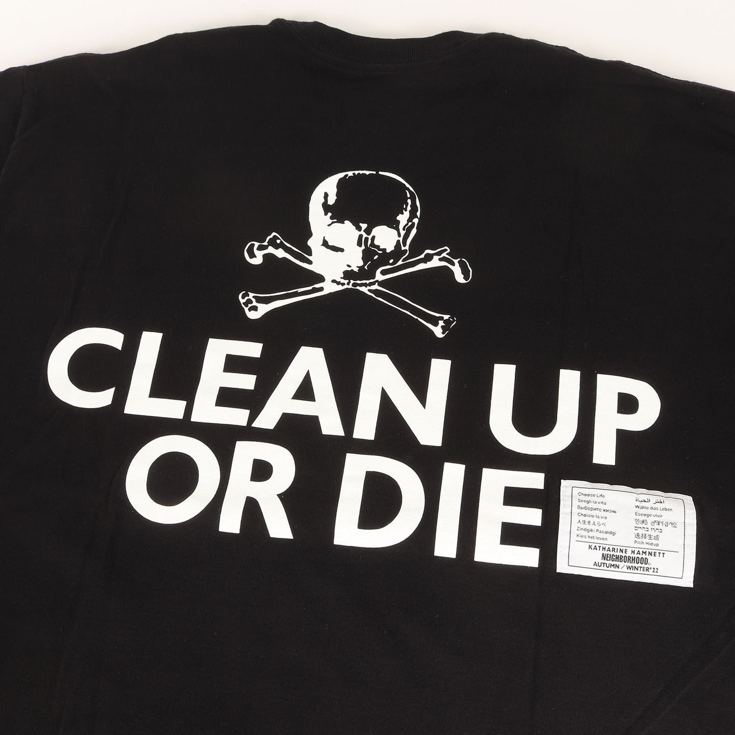 22AW ×KATHARINE HAMNETT スカルボーン ロングスリーブ Tシャツ