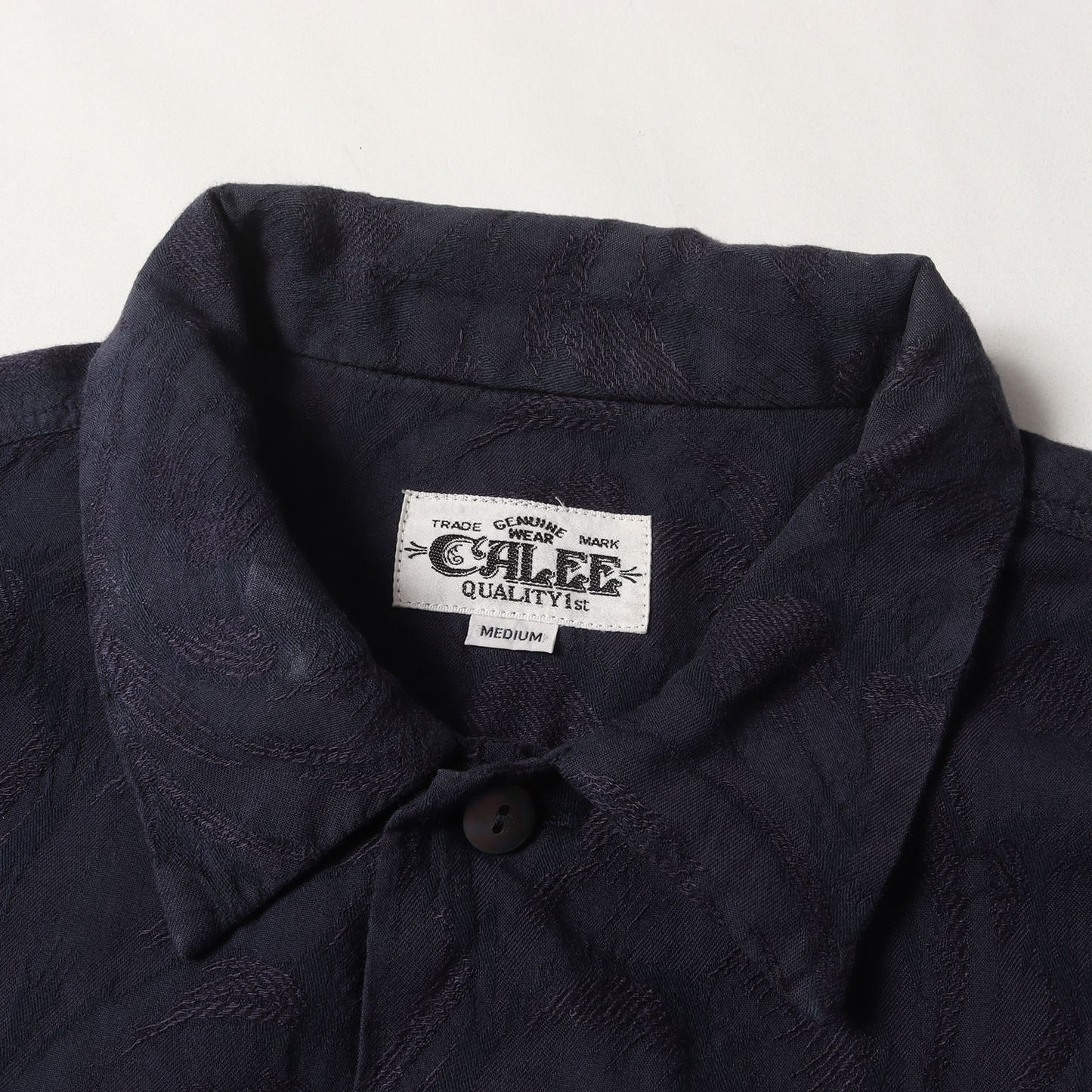 ジャガード総柄 コットン/レーヨン シャツ