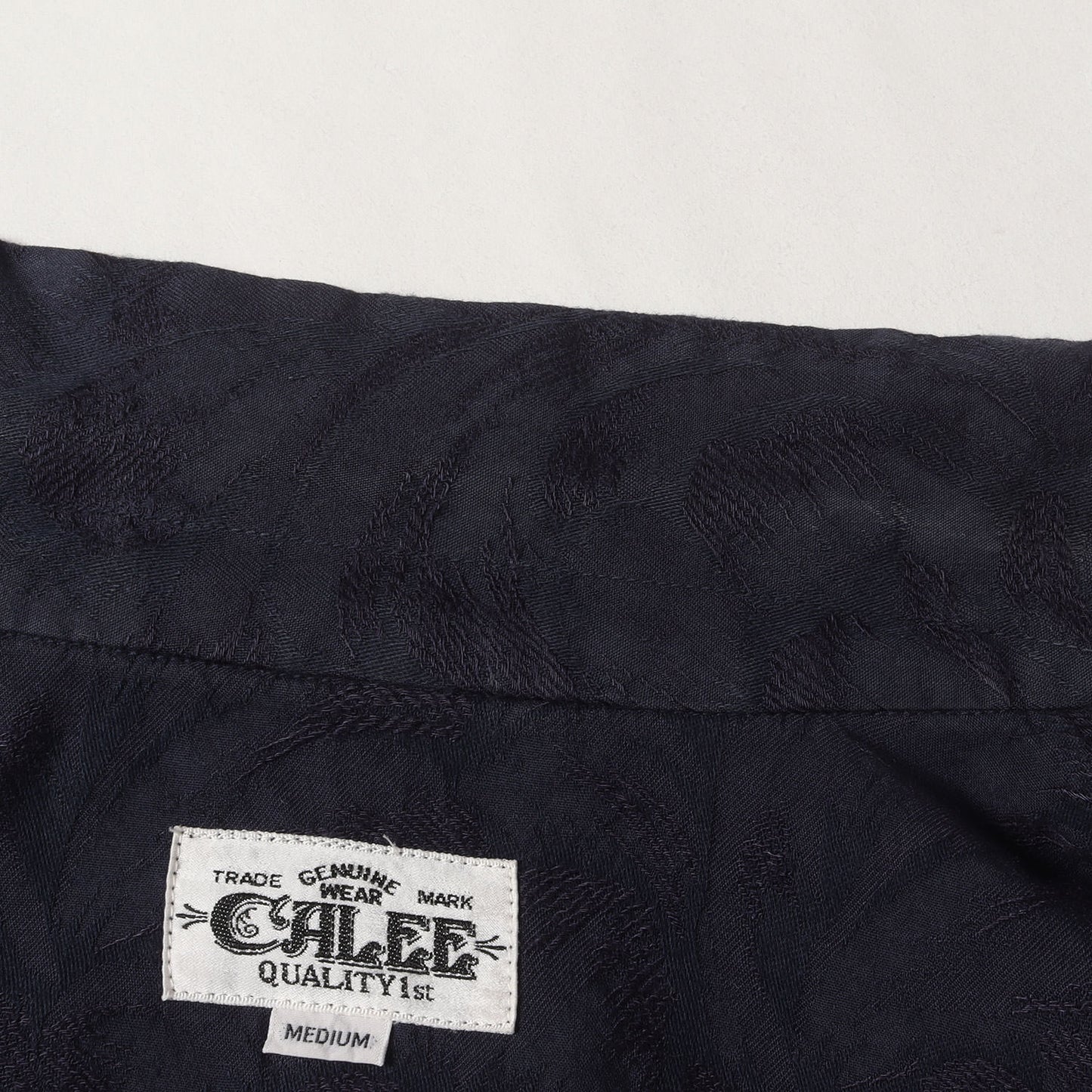 ジャガード総柄 コットン/レーヨン シャツ