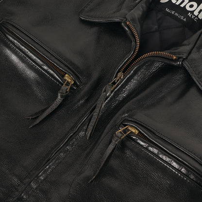 [USA製 634] 襟付き カウレザー シングル トラッカージャケット