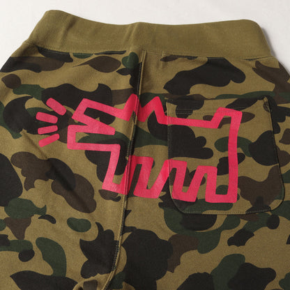 ×Keith Haring 1stカモ 猿迷彩 スウェットパンツ