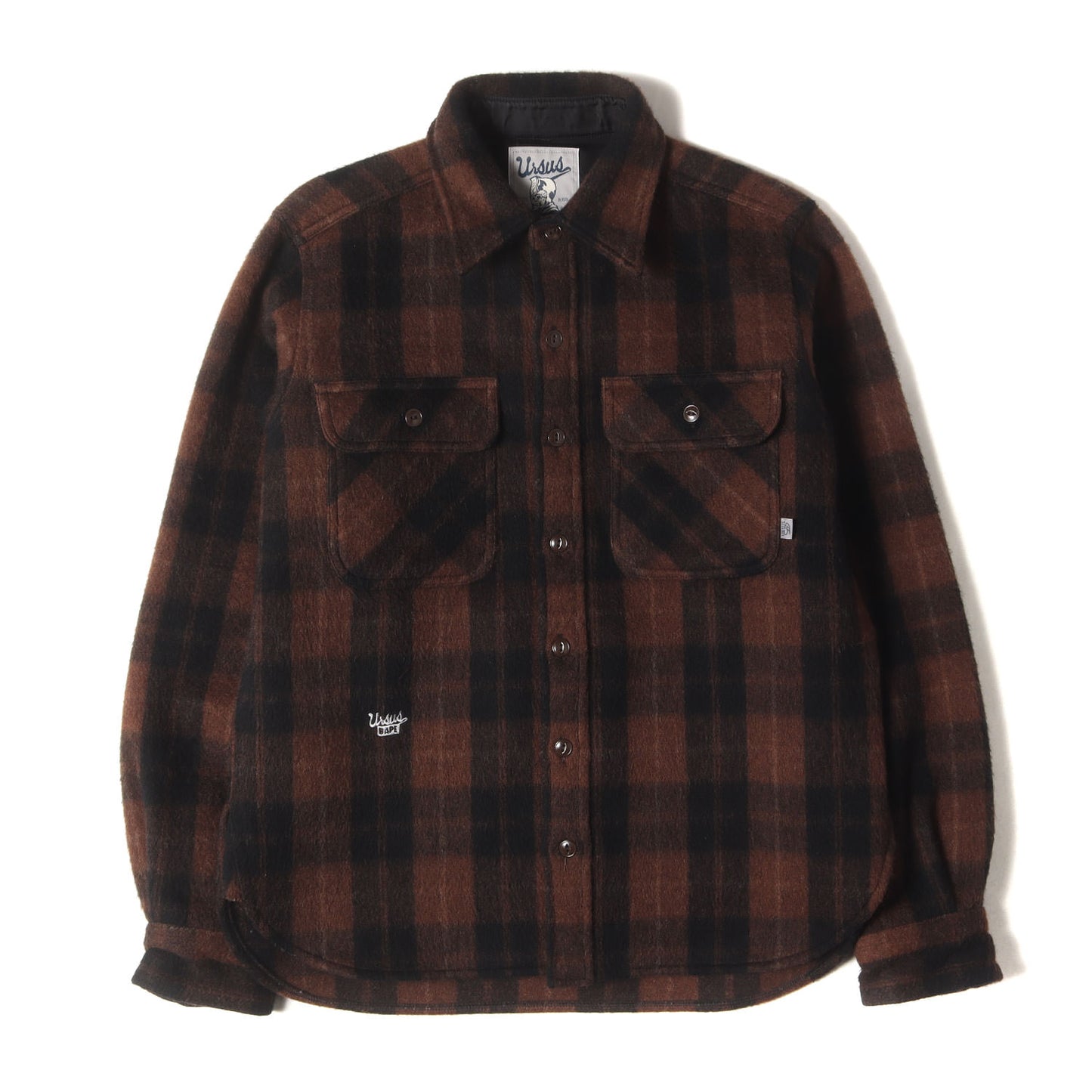 URSUS BAPE チェック ウール CPO シャツジャケット