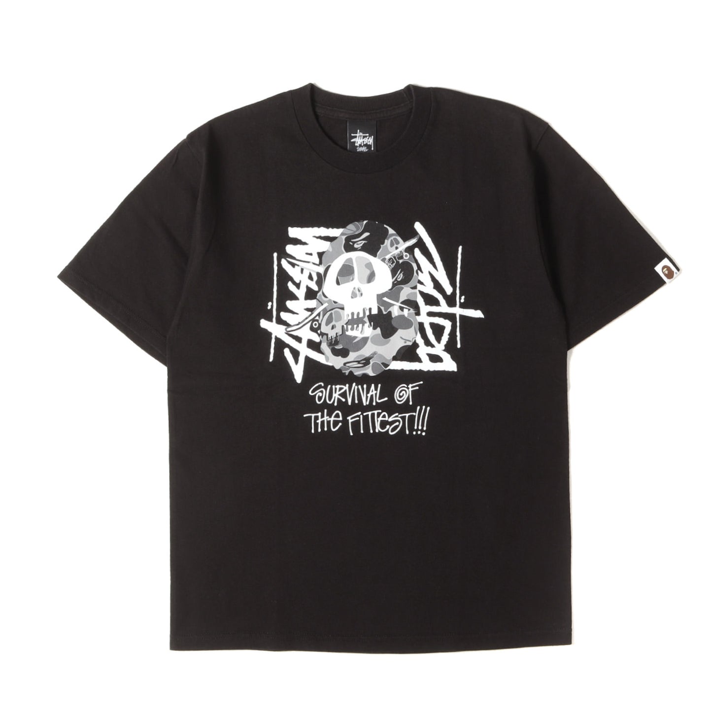 ×A BATHING APE ABCカモ 猿顔 & スカル Tシャツ
