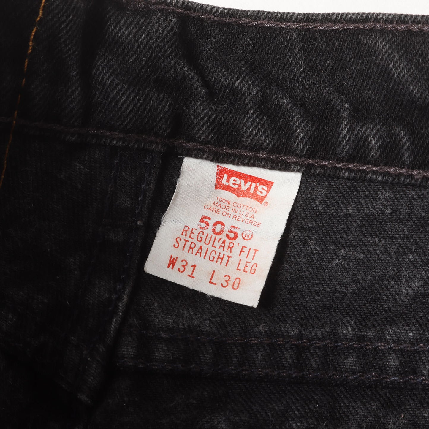 [グッドコンディション] 90s 505 後染め ブラック デニムパンツ / USA製 505-0260