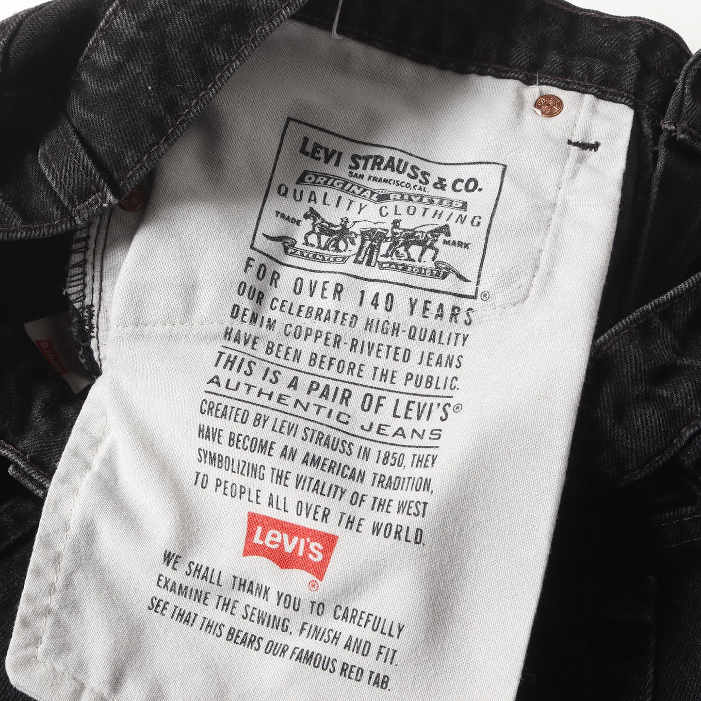 [グッドコンディション] 90s 505 後染め ブラック デニムパンツ / USA製 505-0260