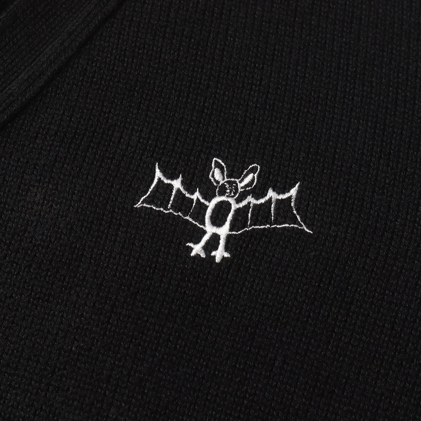 コウモリ刺繍 ニット カーディガン