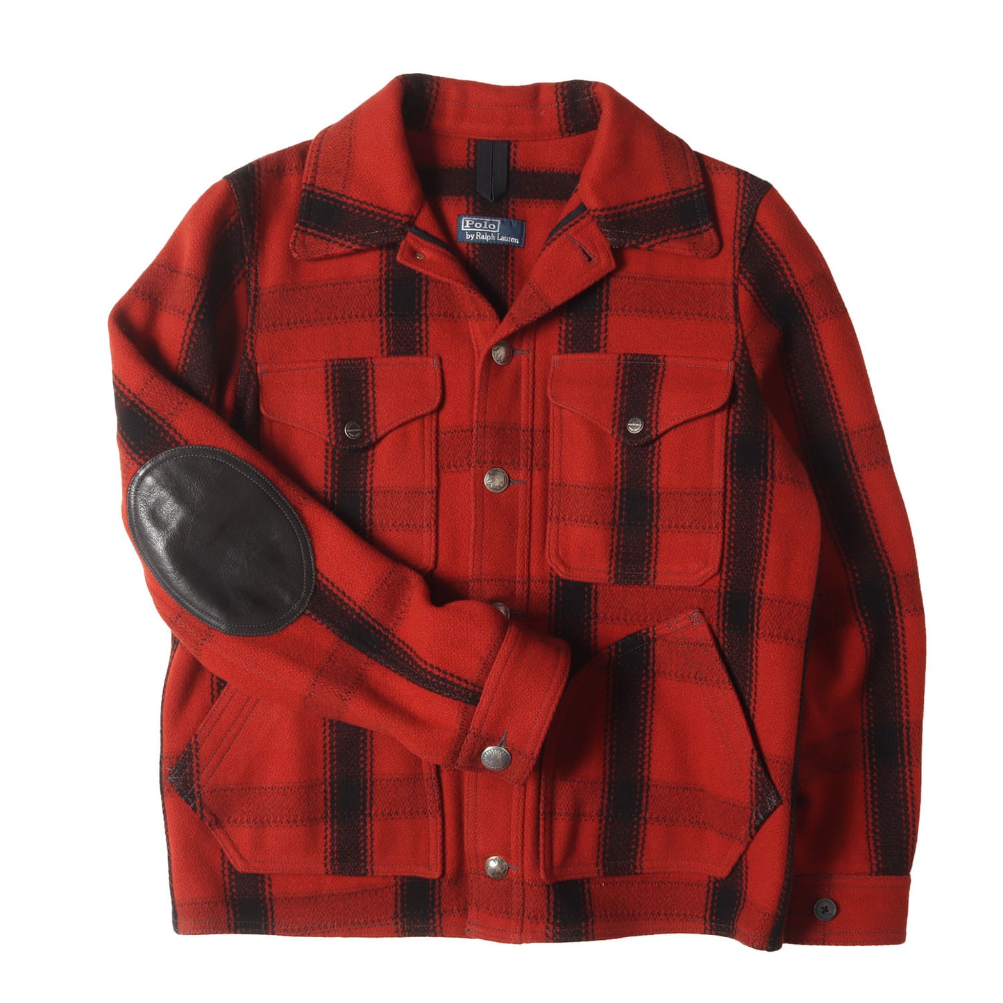 [コンチョボタンカスタム品] チェック ウール ハンティングジャケット