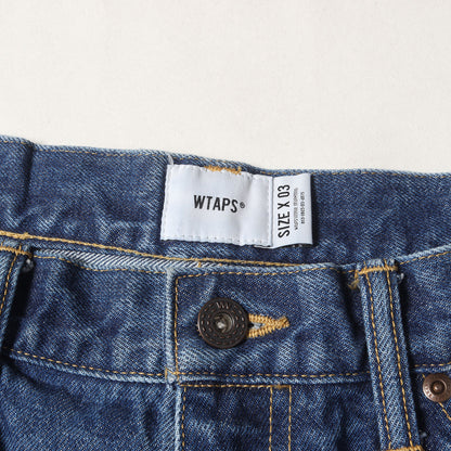 24SS サボテン刺繍 ワイド テーパード デニムパンツ(BLUES STRAIGHT / TROUSERS / COTTON. DENIM. CACTO)