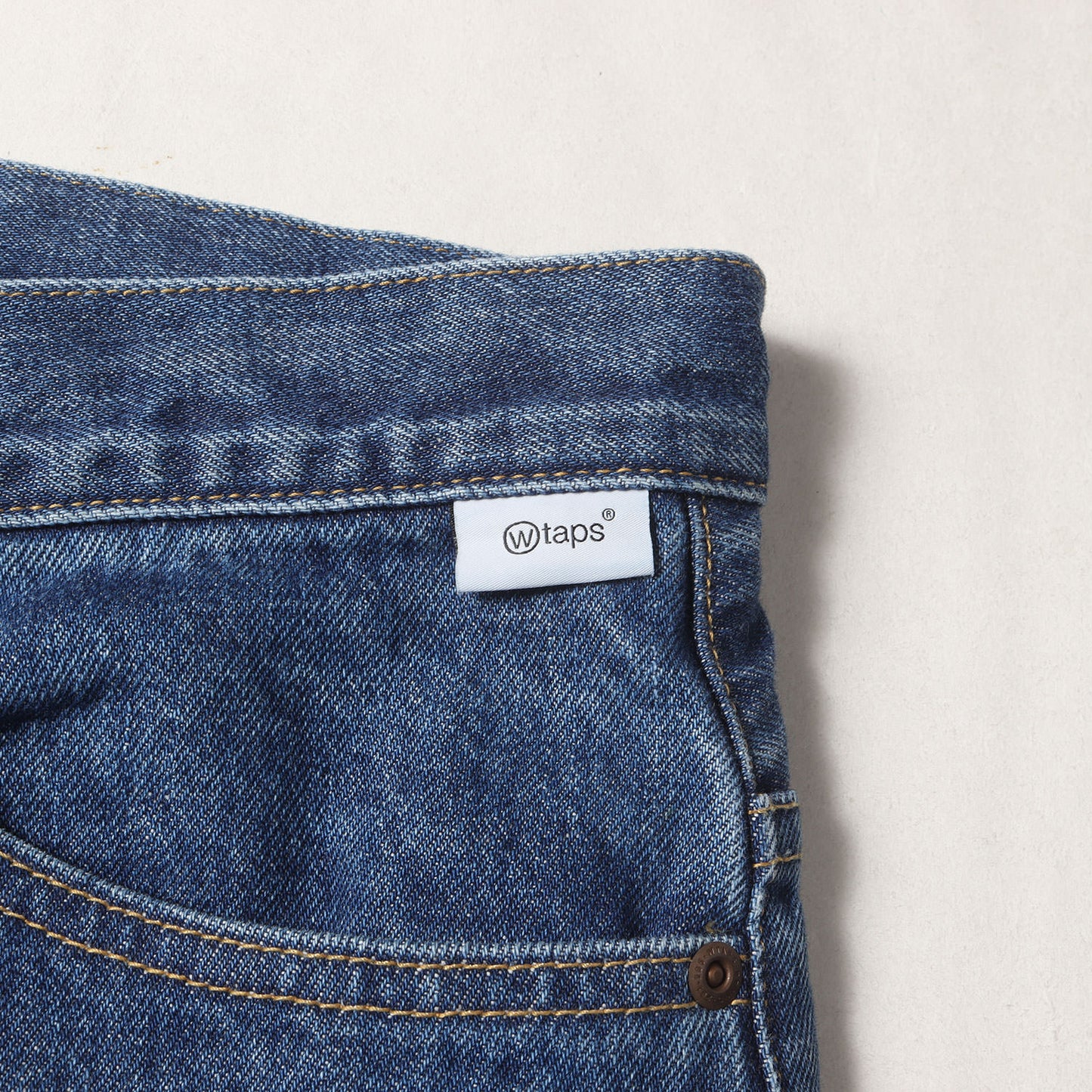24SS サボテン刺繍 ワイド テーパード デニムパンツ(BLUES STRAIGHT / TROUSERS / COTTON. DENIM. CACTO)