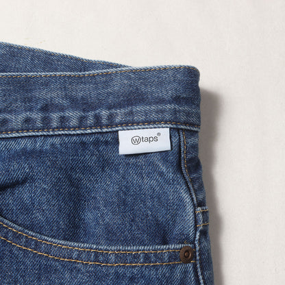 24SS サボテン刺繍 ワイド テーパード デニムパンツ(BLUES STRAIGHT / TROUSERS / COTTON. DENIM. CACTO)