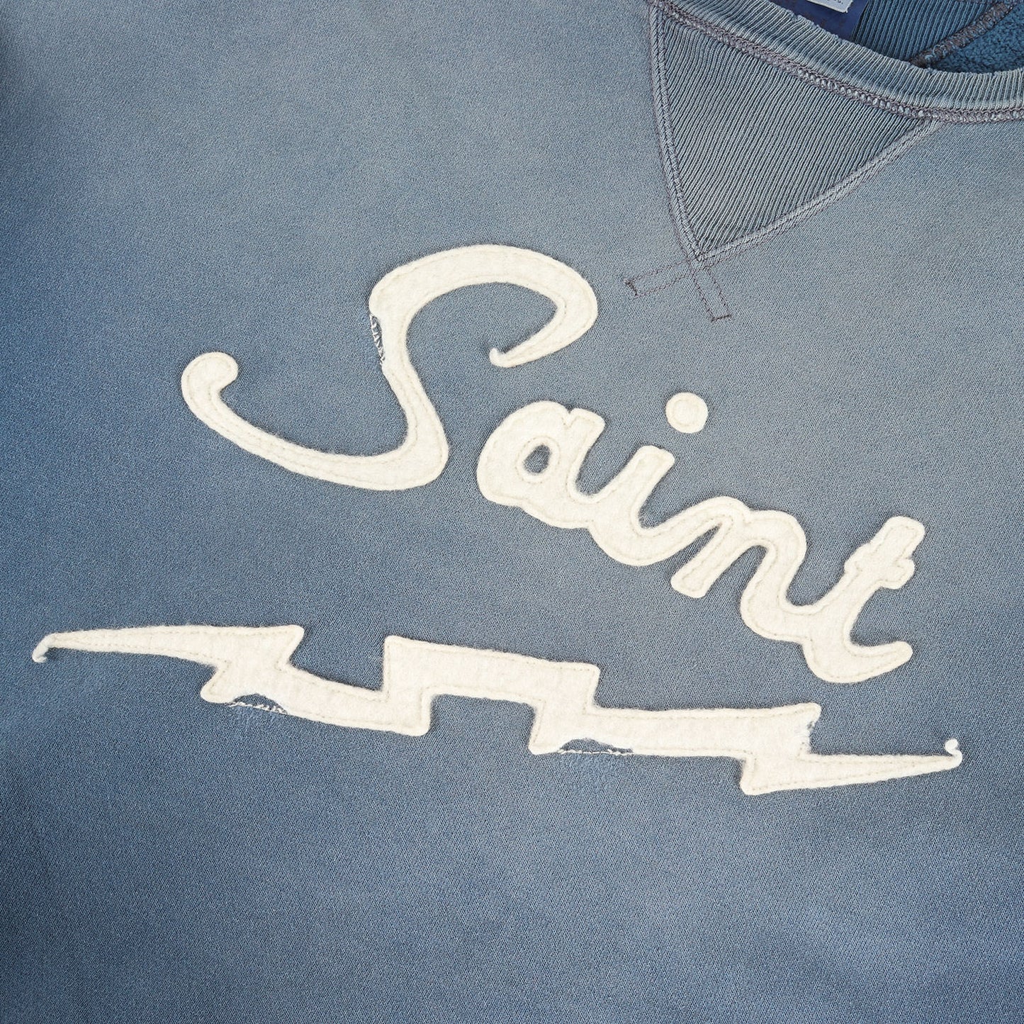 25SS ヴィンテージ加工 アップリケロゴ スウェット(CRW-N SWEAT/SAINT)