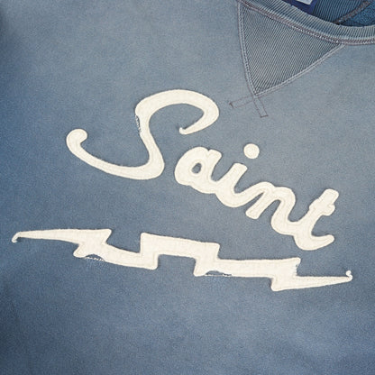 25SS ヴィンテージ加工 アップリケロゴ スウェット(CRW-N SWEAT/SAINT)