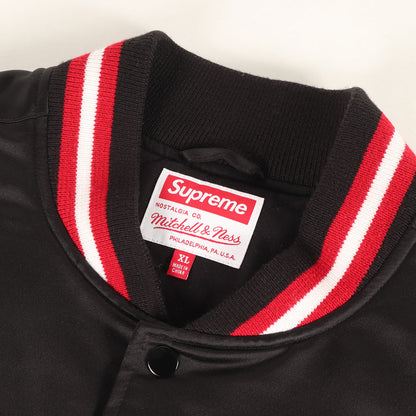 21SS ×Mitchell & Ness サテン バーシティジャケット / スタジャン(Satin Varsity Jacket)