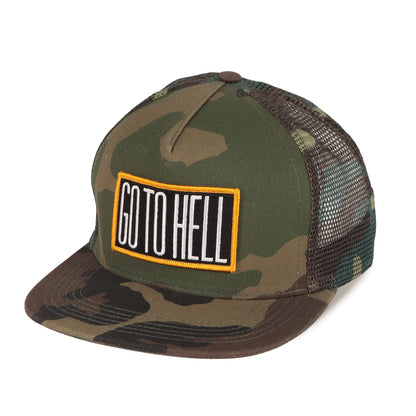 GO TO HELLロゴ メッシュキャップ(Go To Hell 5 Panel Cap)