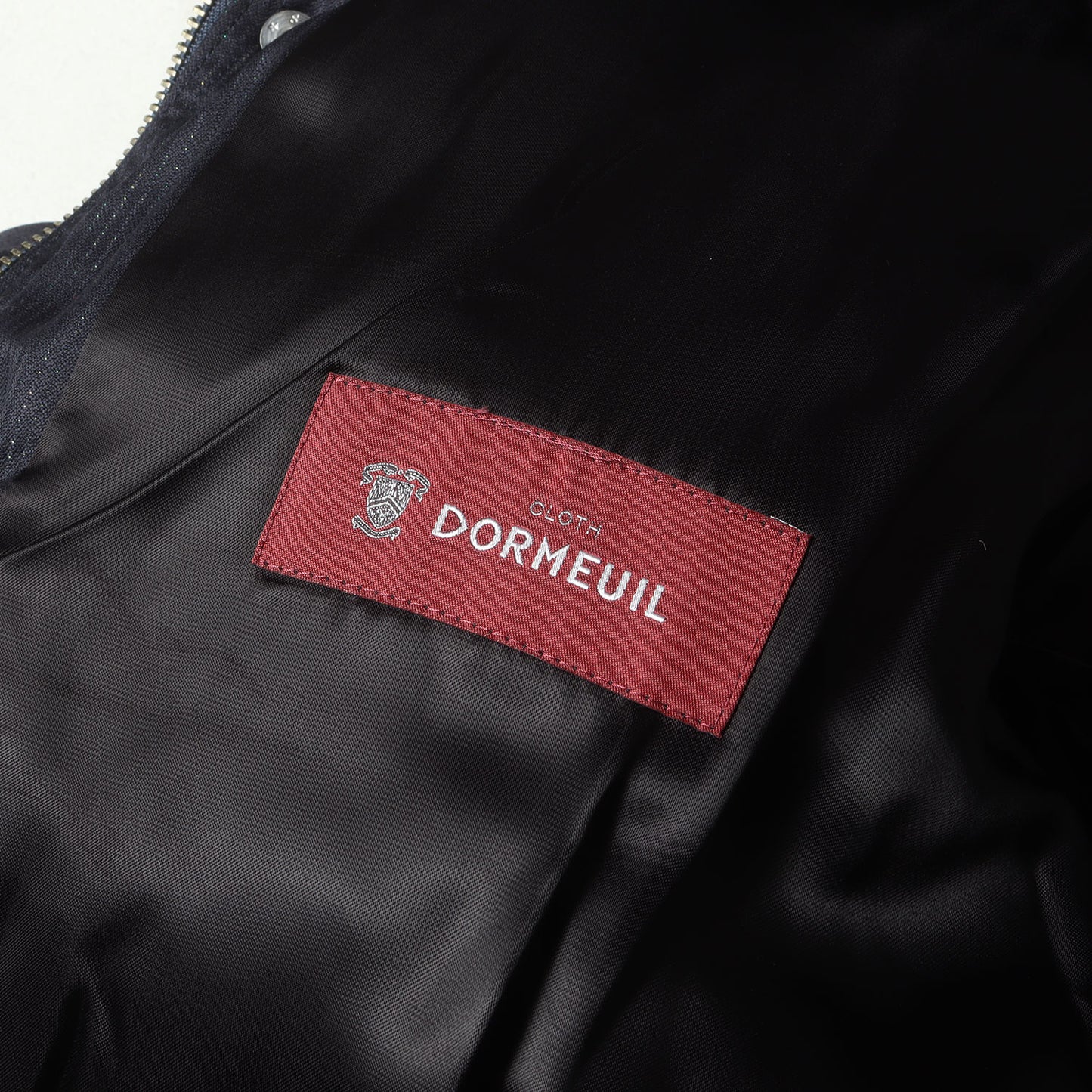 ×DORMEUIL ラメストライプ ウール ダウンジャケット