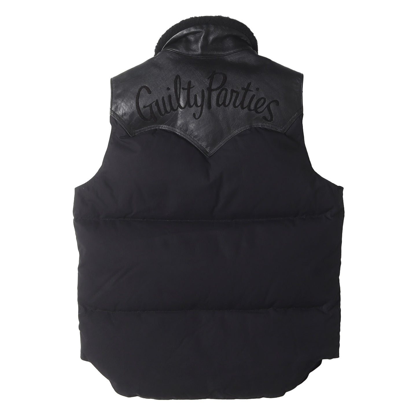 ×Rocky Mountain Featherbed 襟ボア レザーヨーク ダウンベスト