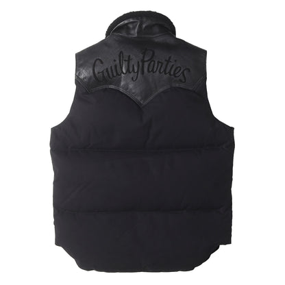 ×Rocky Mountain Featherbed 襟ボア レザーヨーク ダウンベスト
