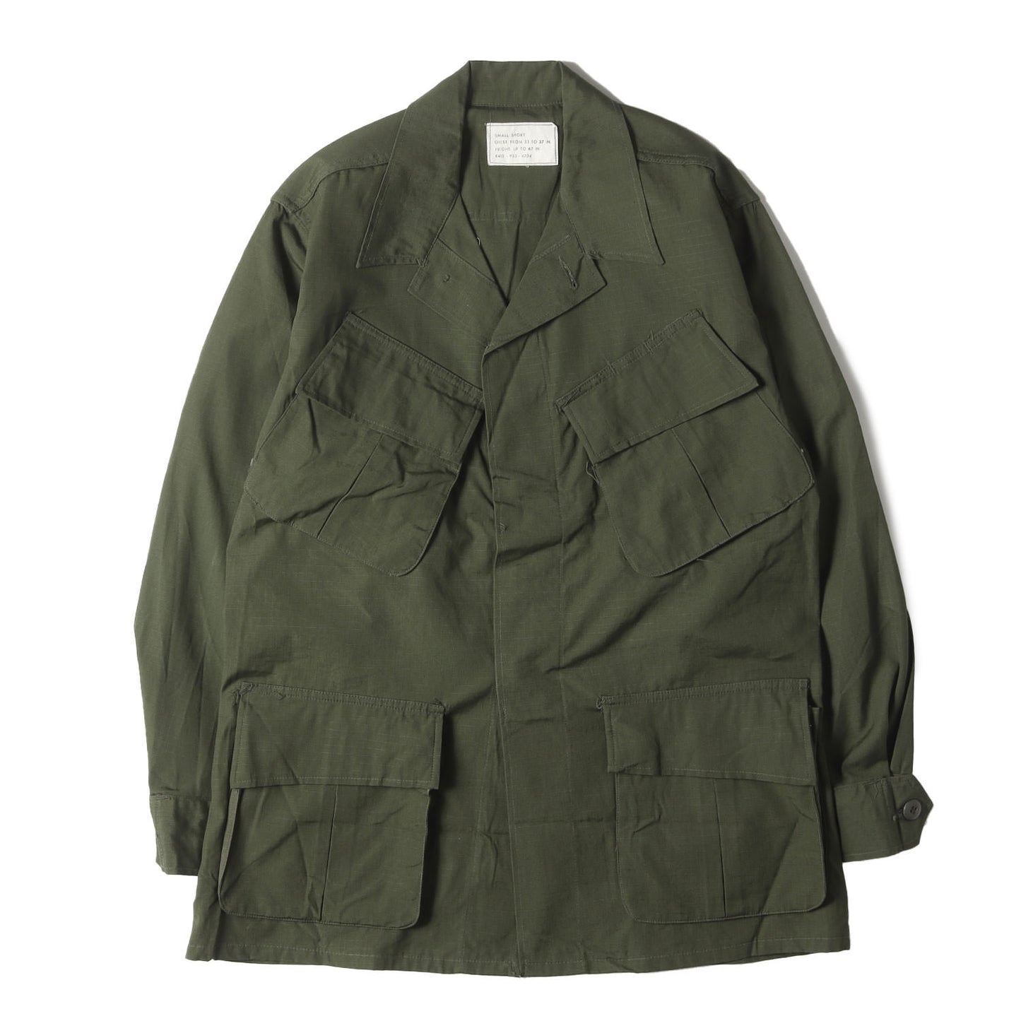 [ミントコンディション] 70s 米軍実物 5th リップストップ ジャングル ファティーグ ジャケット