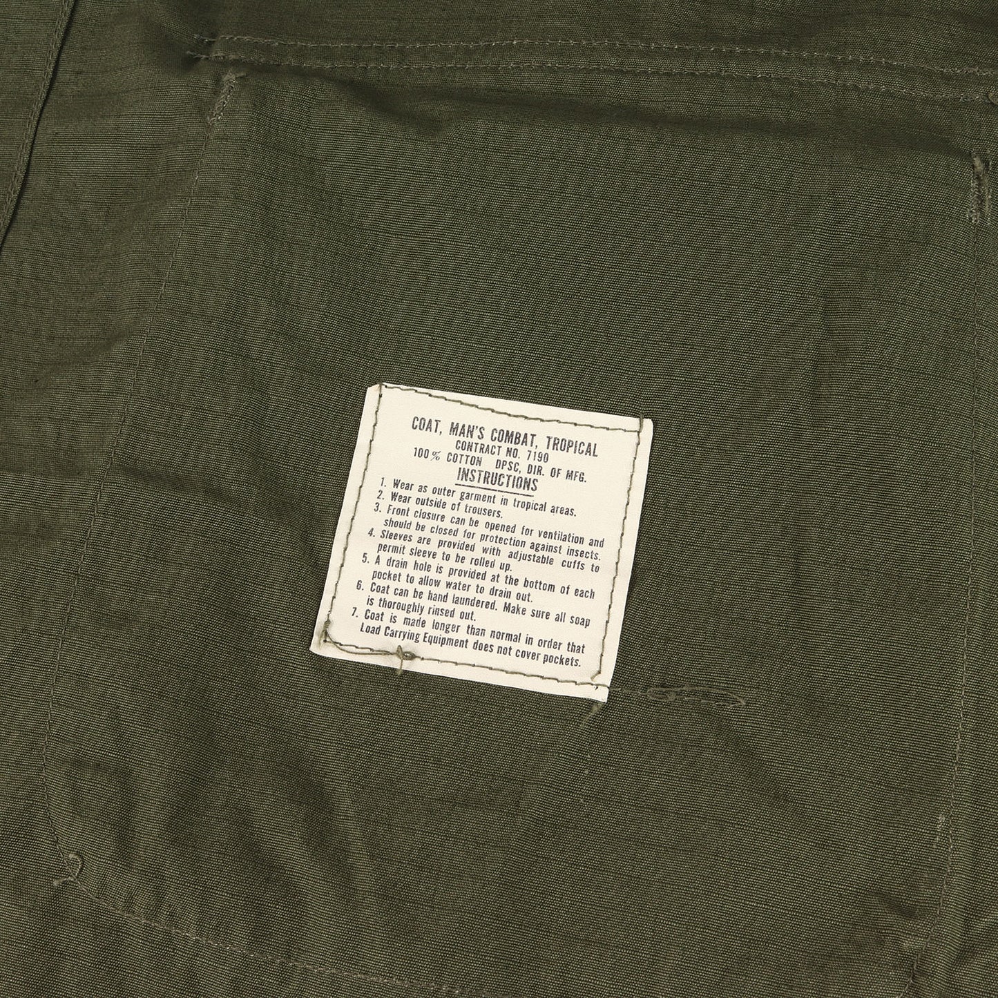 [ミントコンディション] 70s 米軍実物 5th リップストップ ジャングル ファティーグ ジャケット