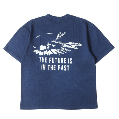 24SS ドラゴン 抜染プリント インディゴ Tシャツ(INDIGO DYED T-SHIRT #2)