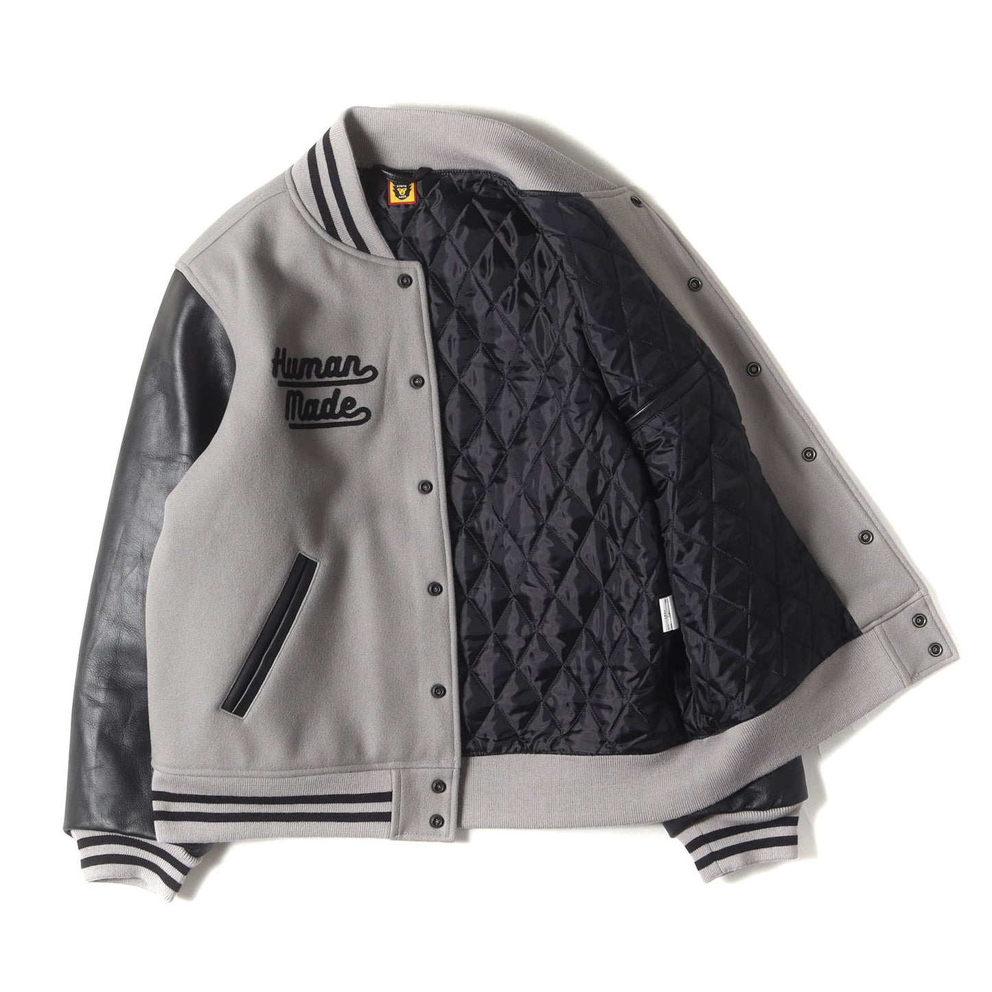 22AW タイガー 袖レザー メルトン バーシティジャケット / スタジャン(VARSITY JACKET)