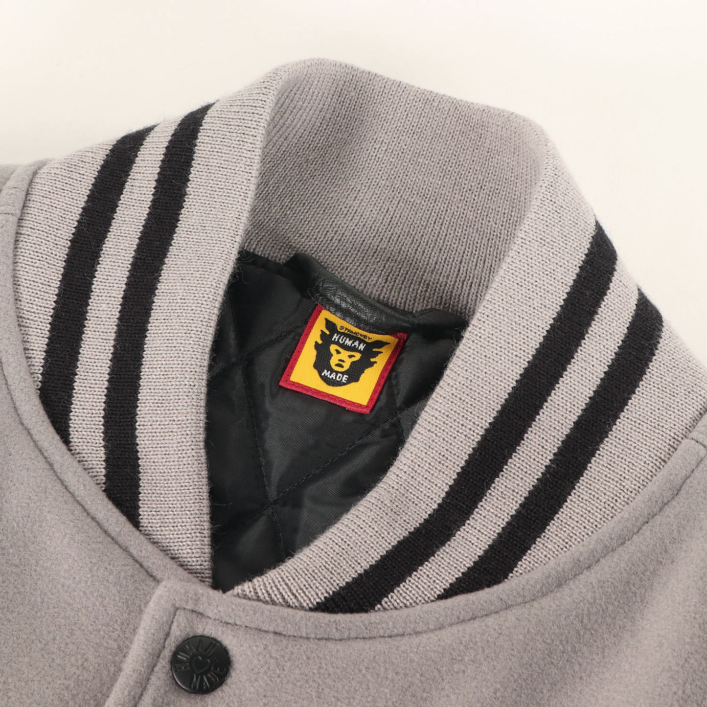 22AW タイガー 袖レザー メルトン バーシティジャケット / スタジャン(VARSITY JACKET)