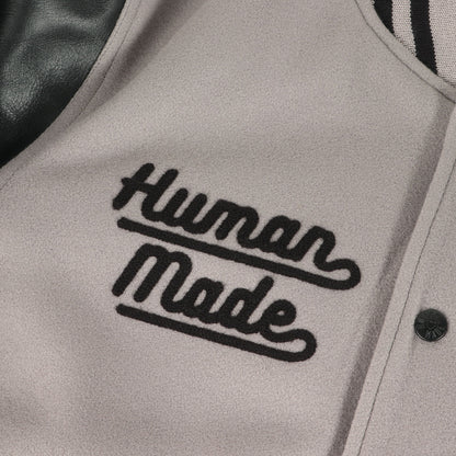 22AW タイガー 袖レザー メルトン バーシティジャケット / スタジャン(VARSITY JACKET)