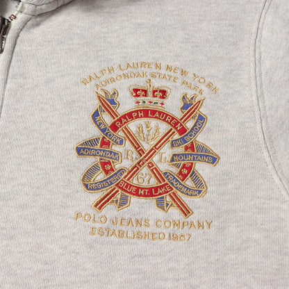 00s エンブレム刺繍 フルジップ スウェットパーカー / POLO JEANS ポロジーンズ