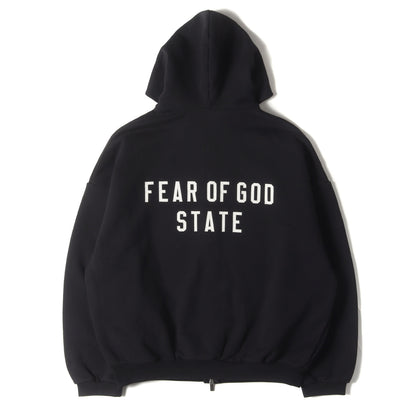 24AW FOG ESSENTIALS アップリケロゴ オーバーサイズ ジップ スウェットパーカー