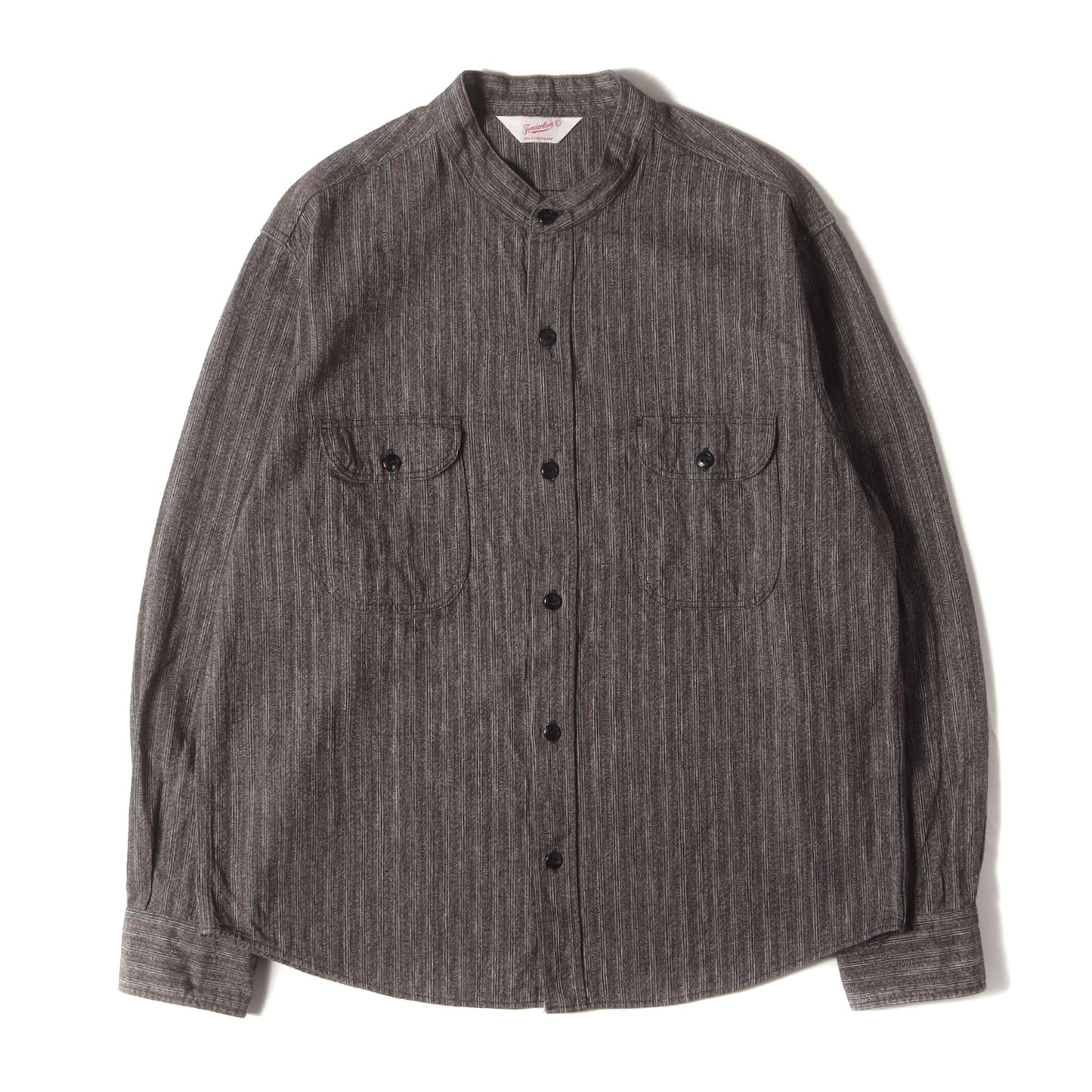 ストライプ スタンドカラー シャンブレーシャツ(T-STRIPE CHAMBRAY SHT STAND)