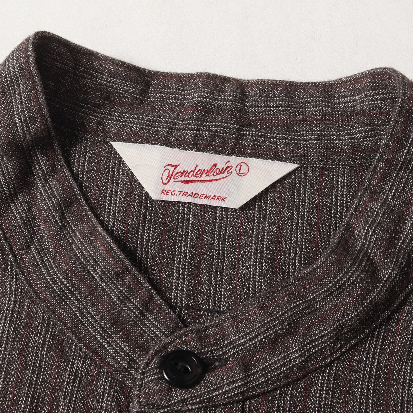 ストライプ スタンドカラー シャンブレーシャツ(T-STRIPE CHAMBRAY SHT STAND)