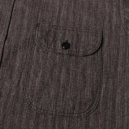 ストライプ スタンドカラー シャンブレーシャツ(T-STRIPE CHAMBRAY SHT STAND)