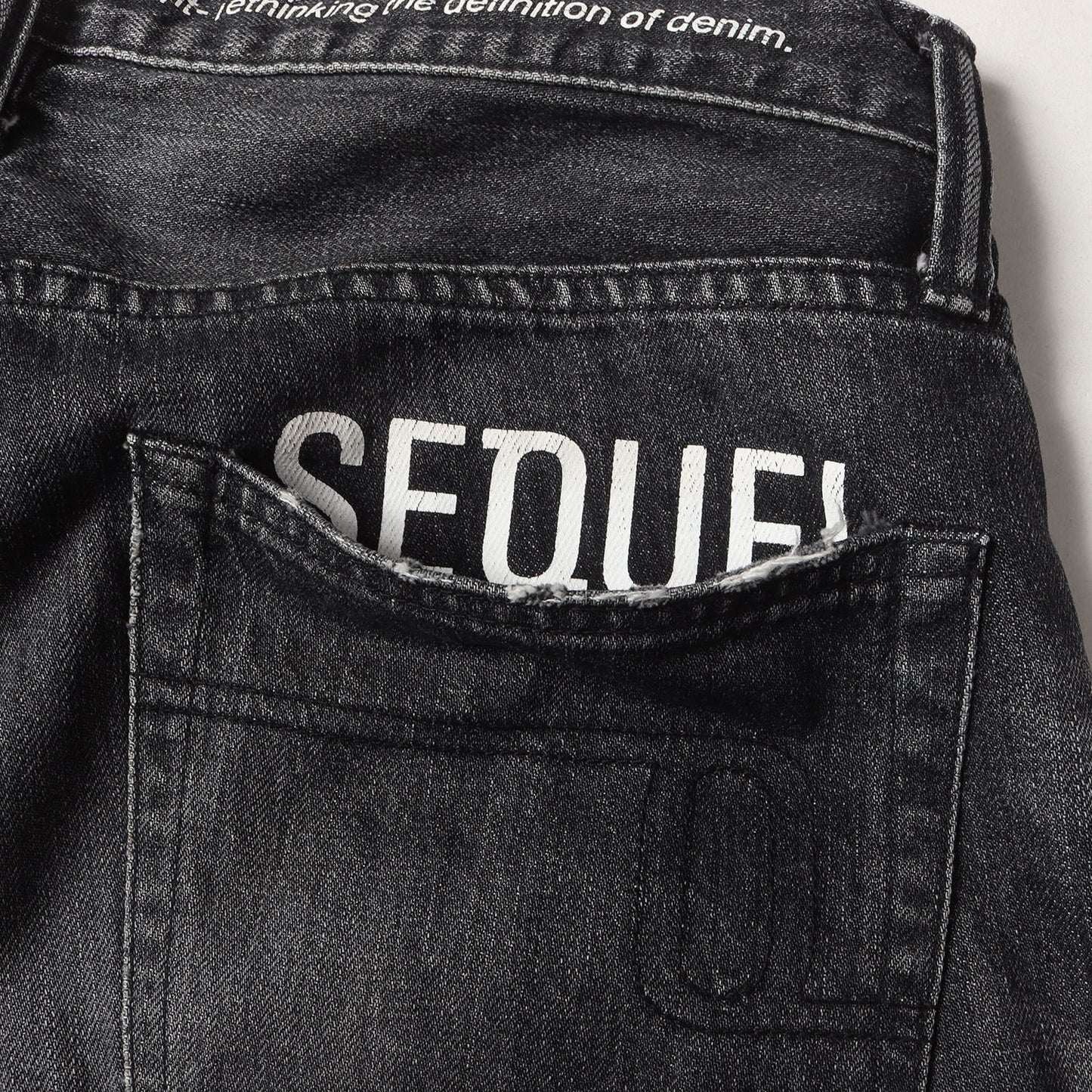 22SS ×fragment design ダメージリペア加工 デニムパンツ(DAMAGE DENIM PANTS BLACK)