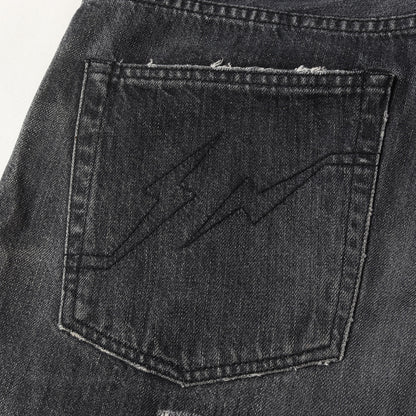 22SS ×fragment design ダメージリペア加工 デニムパンツ(DAMAGE DENIM PANTS BLACK)