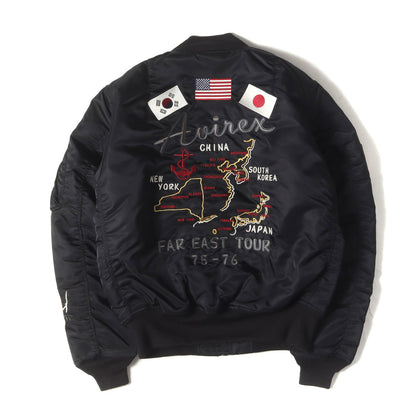 [人気モデル] 虎 龍 ファーイーストツアー 刺繍 MA-1 ナイロンフライトジャケット (FAR EAST TOUR)
